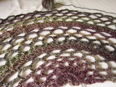 Red Heart, Boutique Unforgettable, yarn, multicolored, shawl, crochet