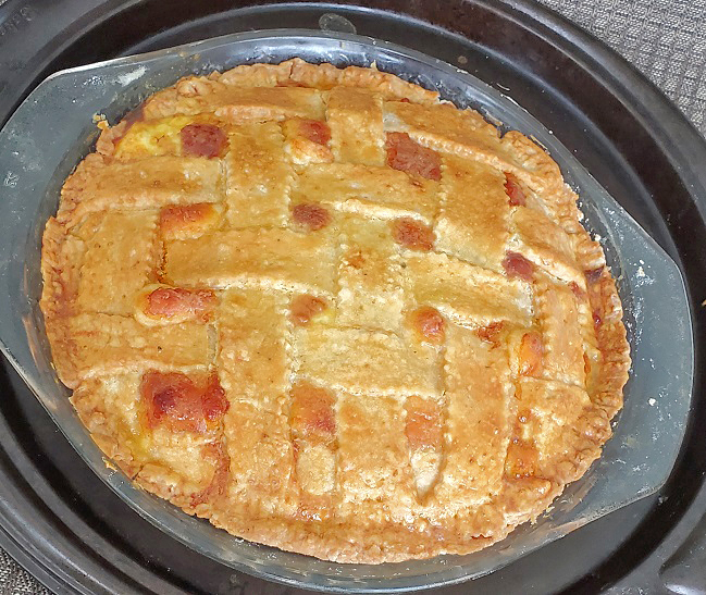 pie filled with rice custard for Easter