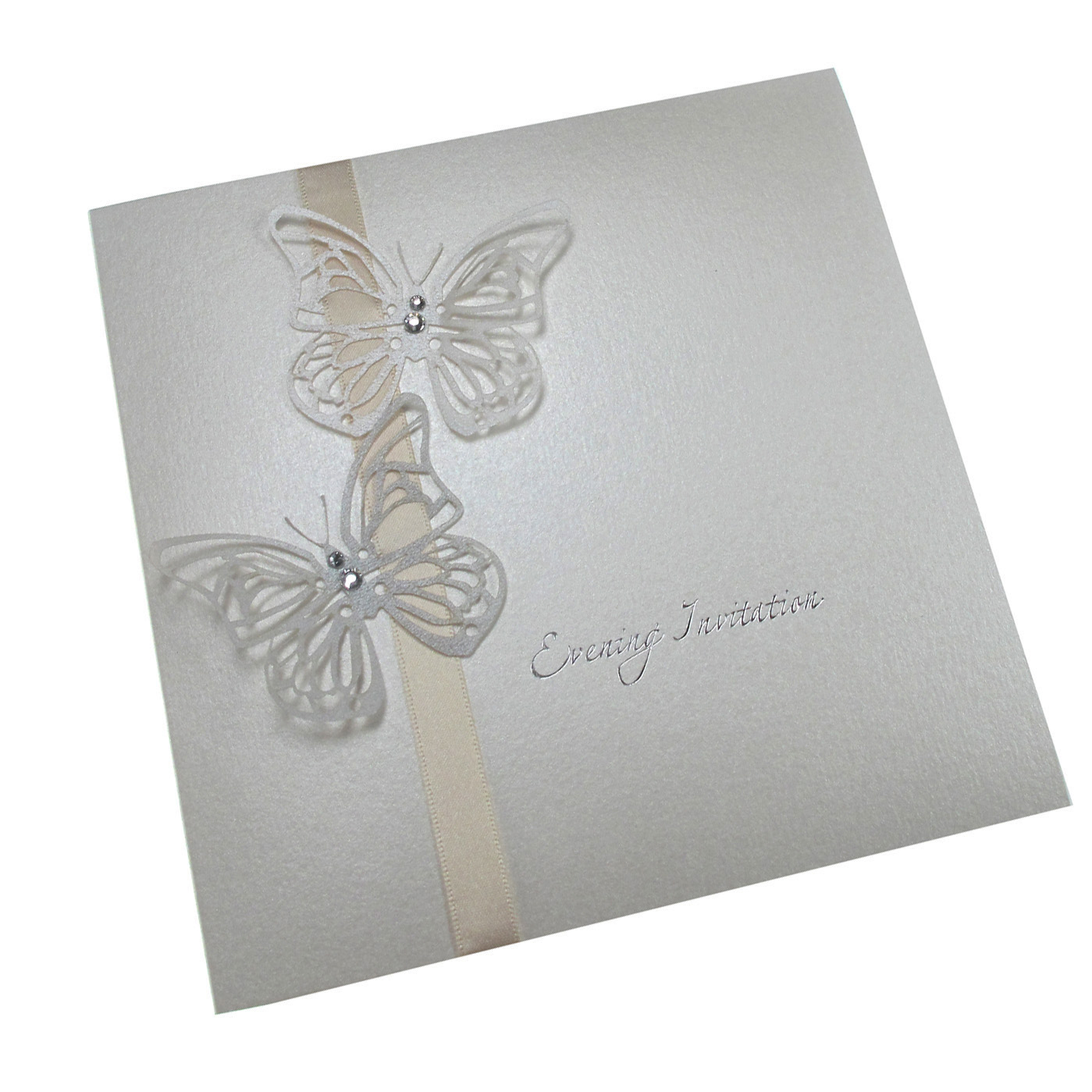 Wedding invitations with butterfly on theme