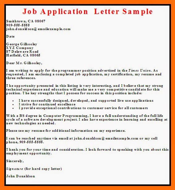 How to Write a Job Application Letter (With Examples)