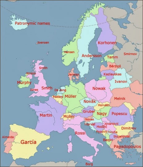 Αυτά είναι τα πιο συνηθισμένα επίθετα στην Ευρώπη  (ΦΩΤΟ)