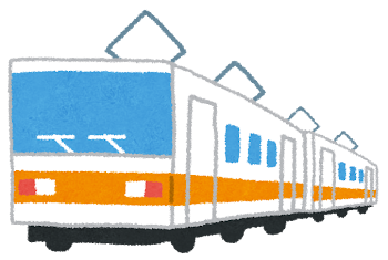 電車のイラスト「オレンジライン」