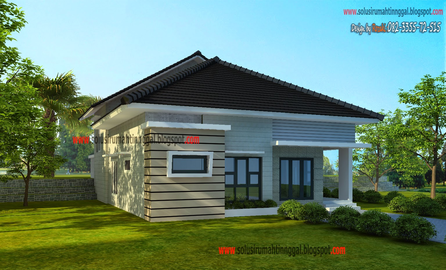 Contoh Rumah  Minimalis 1 Setengah  Lantai  Desain  Rumah  