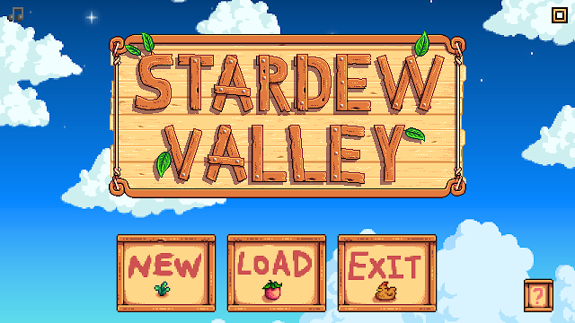 Stardew Valley title screen