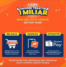 Cara Ampuh Menang Shopee Traktir 1 Miliar