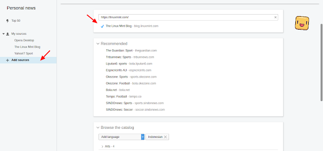 Cara Menambahkan Personal News Feed Di Opera Browser 