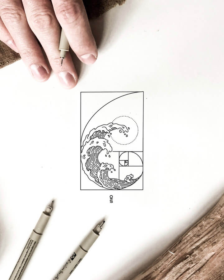 10. Fibonacci sequence - ink drawings - ole-smith-www-designstack-ku