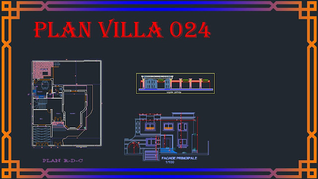 024 Télécharger Plan AutoCAD Villa 