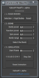 KaBoom MassFX user interface