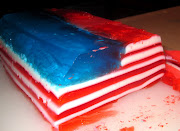 American Flag Jello Recipe (american flag jello slice)