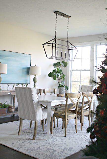 bright and light dining area in great room