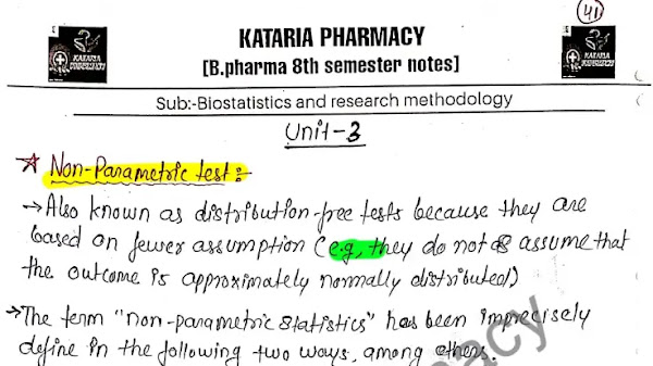 Biostatistics and research methodology sem8 (unit 3) hand written notes pdf