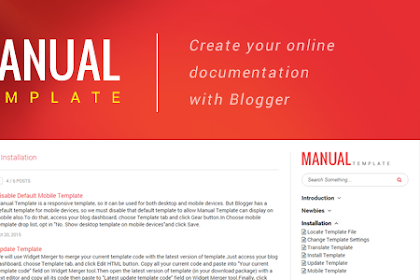 Manual Template Blogger Theme