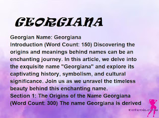 meaning of the name "GEORGIANA"