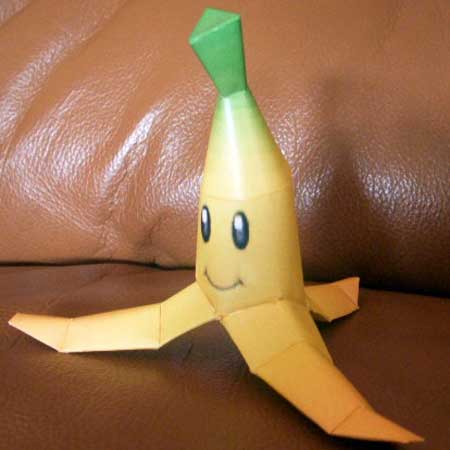 Mario Kart Double Dash Papercraft Banana Peel