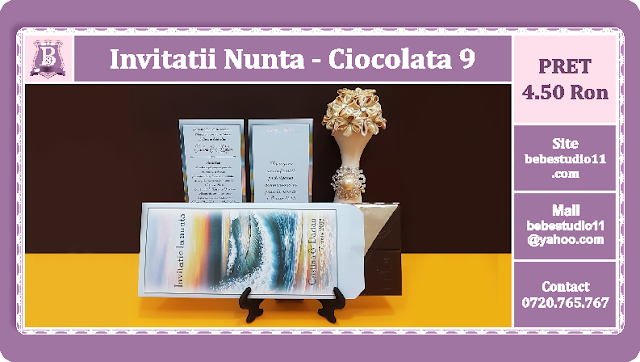 invitatii nunta ciocolata