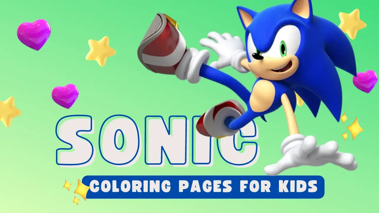 sonic coloring pages for kids