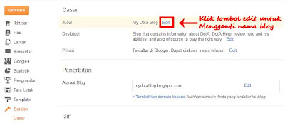 Cara Mengganti Nama Blog