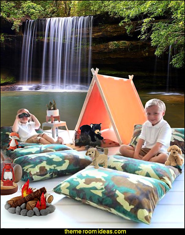 camping - glamping - camping gear - outdoor decor - tents fun furnishings - outdoor theme - tents - gazebos - water sports - camping room decor - Boys Camping Room - Girls Camping Room - Camp and Outdoor Style Decor - swimming pool decorations - summer fun water sports toys giant pool Inflatables - beach sports - lake fishing - Kids Caravan Beds