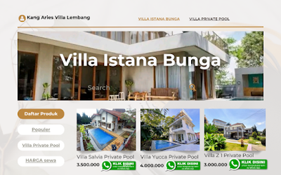 Villa Keluarga di Lembang dengan Kolam Renang Pribadi dan Akses Mudah ke Wahana Wisata
