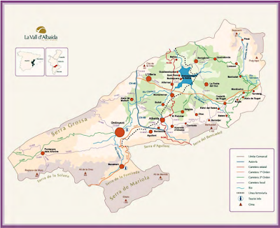 Mapa de la Vall d'Albaida