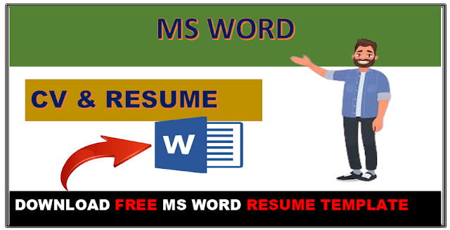 How to make resume in Microsoft word in English | Download free resume template