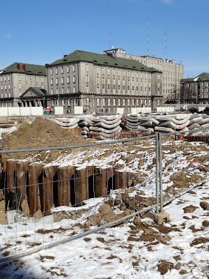 Stacja metra Dworzec Wileński w budowie