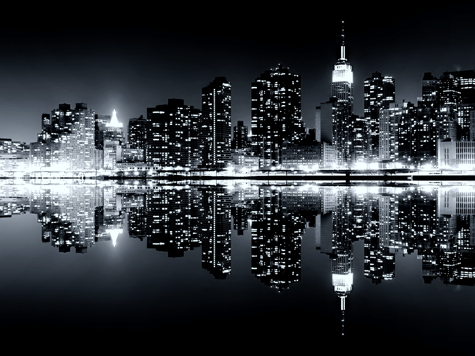 Manhattan Reflections Skyline wallpaper