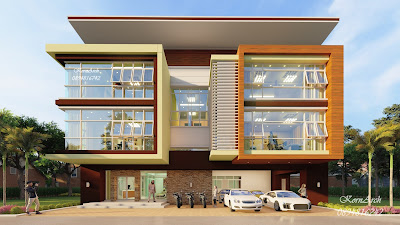 สำนักงานสูง 3 ชั้น  เจ้าของอาคาร MITR Environment Co.,Ltd. สถานที่ก่อสร้าง ซ.รามอินทรา8 เขตบางเขน กทม.