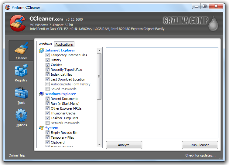 CCleaner 3.13.1600