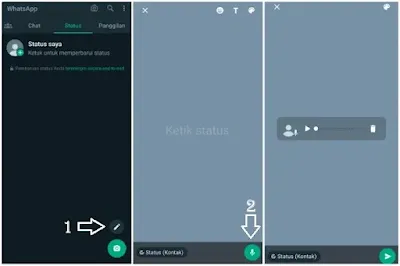 cara membuat status suara whatsapp