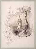 An Old Church by Pierre Waidmann - Pen & Brush & Indian Ink Drawings from Hermitage Museum