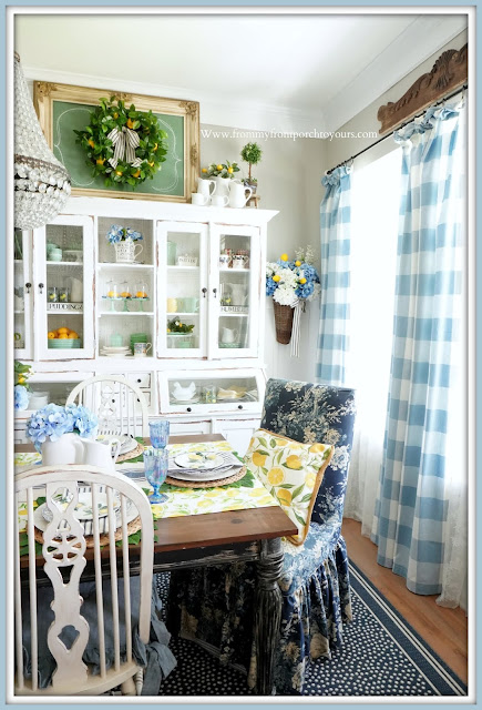 French Farmhouse-Blue & White-Dining Room-From My Front Porch To Yours