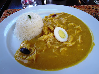 Aji de gallina, Plato de Fondo