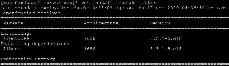 yum install libstdc++.i686