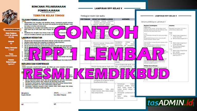 contoh rpp 1 lembar resmi kemdikbud, rpp inspiratif