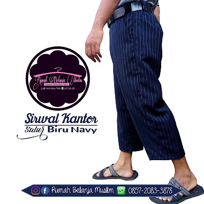 Sirwak Formal Kantoran Twis Navy