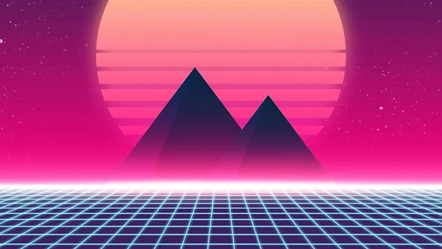 Sunset Pyramid Synthwave Wallpaper