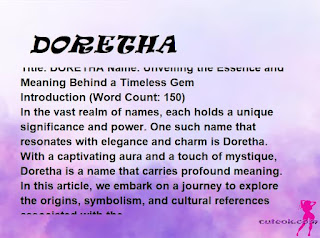 meaning of the name "DORETHA"