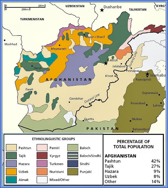 Ethnic Map Of Afghanistan