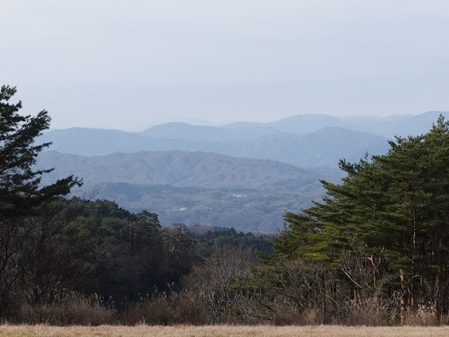 鳥取県西伯郡伯耆町丸山の牧草地からの眺望