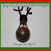 Recycled Reindeer bulb ornament