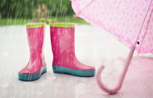wellington boots and rain