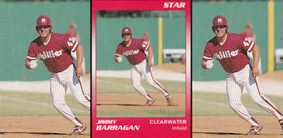 Jimmy Barragan 1990 Clearwater Phillies card