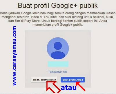 Buat akun google +publik