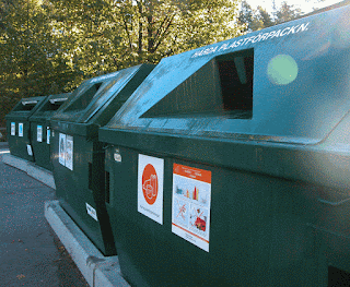 Supermarket recycling bins (Sweden)