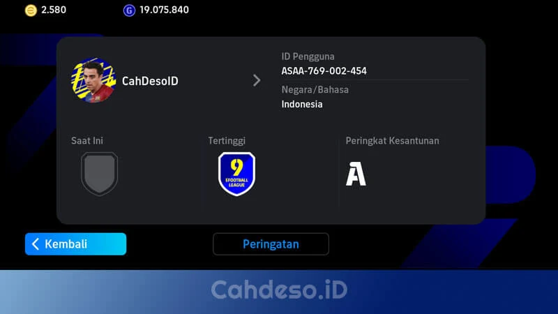 Cara Ganti Avatar di eFootball™ 2024 Mobile