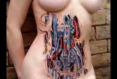 Cool Story Robot Tattoos Awesome Mechanical Body Art 450x303px