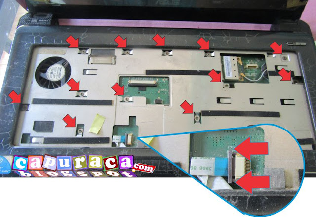 Cara membuka Casing Laptop Asus A42F