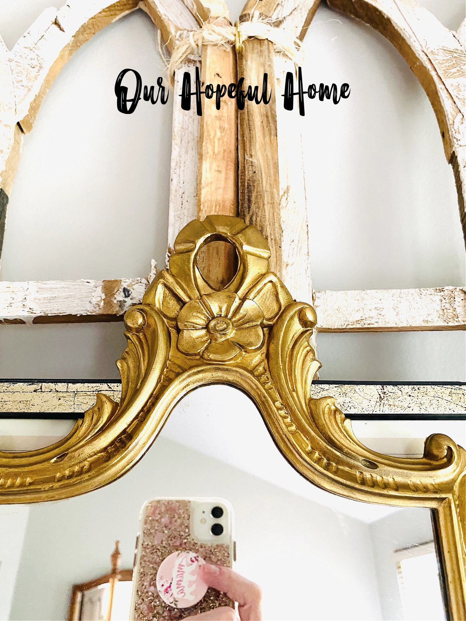 Mirror Makeover Using Rub'n Buff - MY WEATHERED HOME